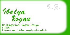 ibolya rogan business card